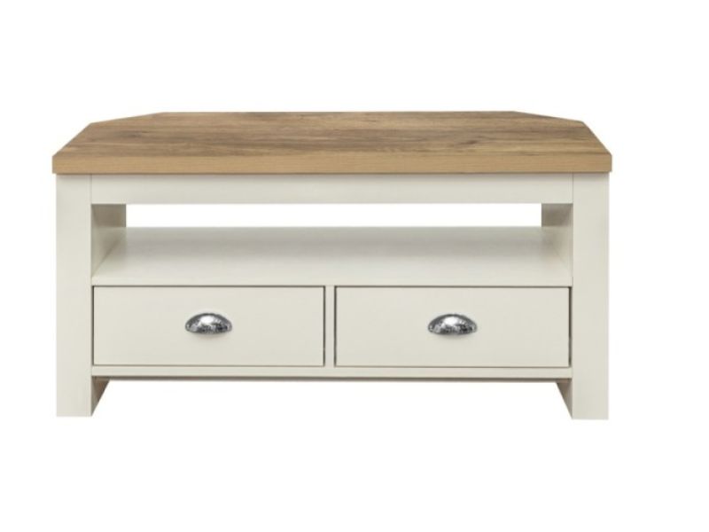 Birlea Highgate Cream And Oak Finish Corner TV Unit