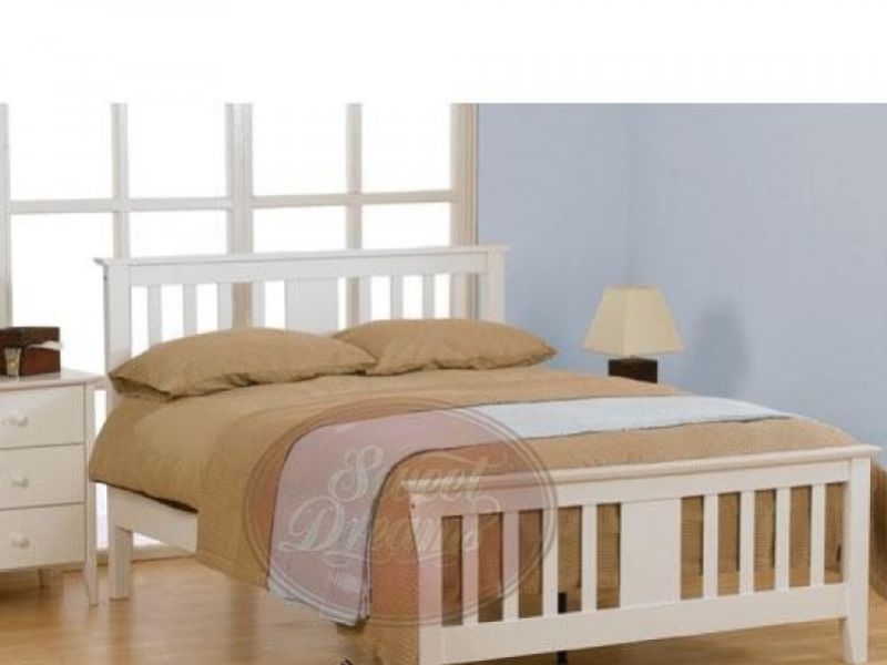 Sweet Dreams Kestrel 3ft Single White Wooden Bed Frame