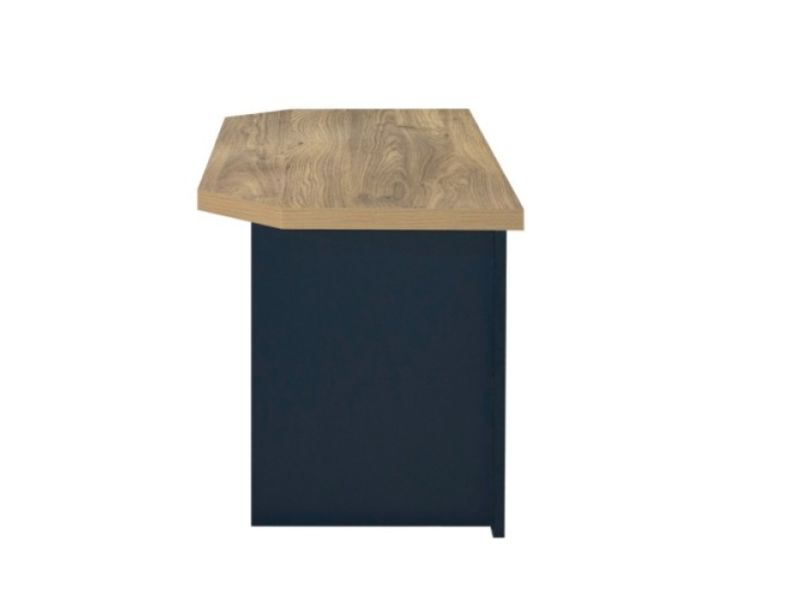 Birlea Highgate Navy Blue And Oak Finish Corner TV Unit