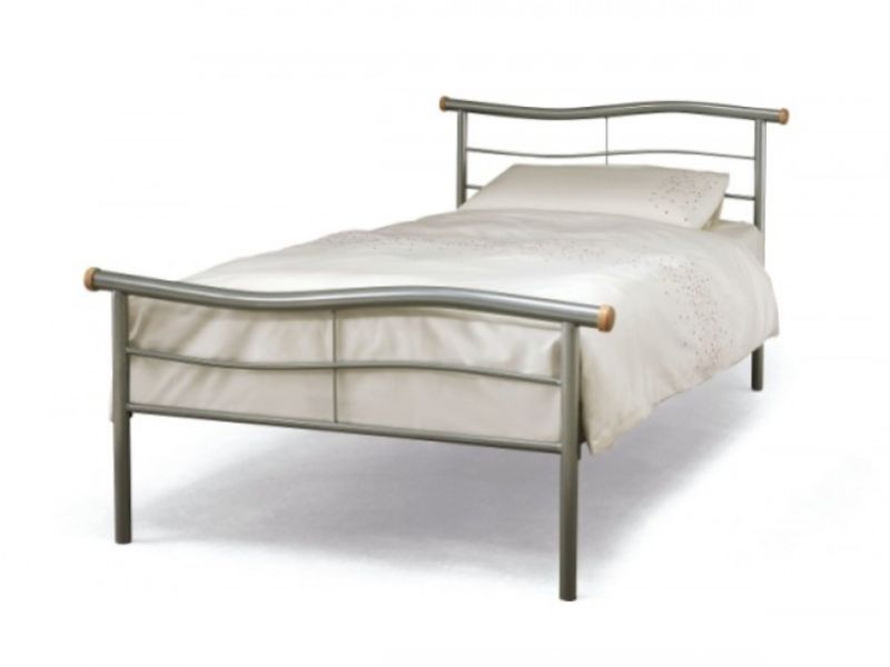 Serene Waverly 3ft Single Silver Metal Bed Frame