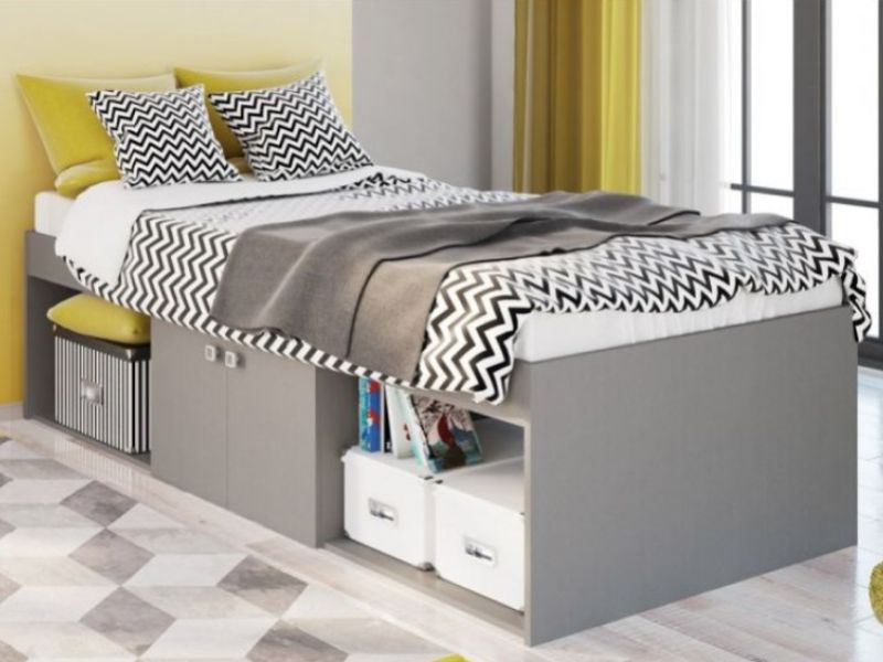 Kidsaw Arctic 3ft Single Grey Cabin Bed
