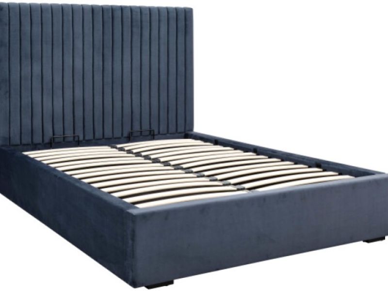 GFW Milazzo 4ft6 Double Nightshadow Fabric Ottoman Bed Frame