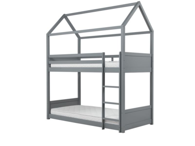 Birlea Home 3ft Single Grey Wooden Bunk Bed