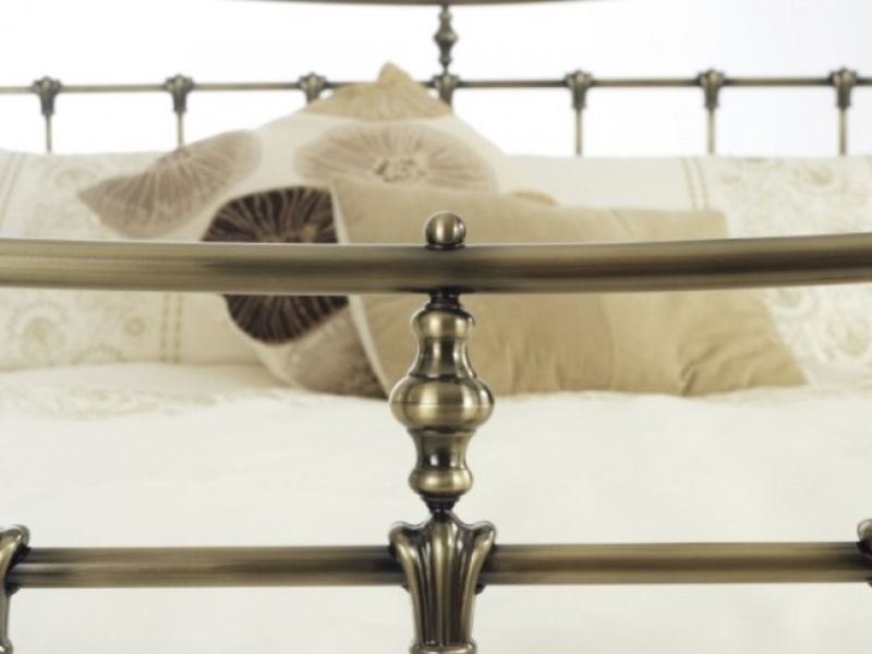 Serene Olivia 4ft6 Double Antique Brass Metal Bed Frame