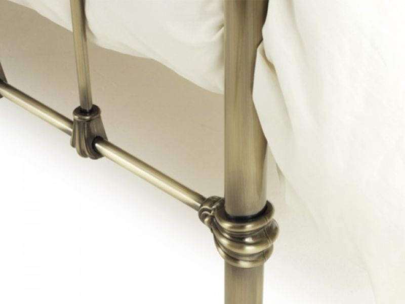 Serene Olivia 4ft6 Double Antique Brass Metal Bed Frame