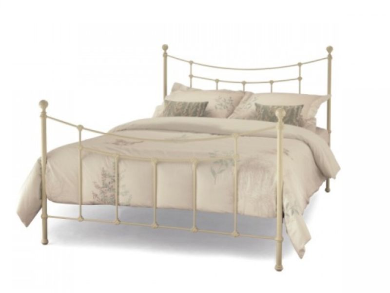 Serene Virginia 4ft6 Double Ivory Metal Bed Frame