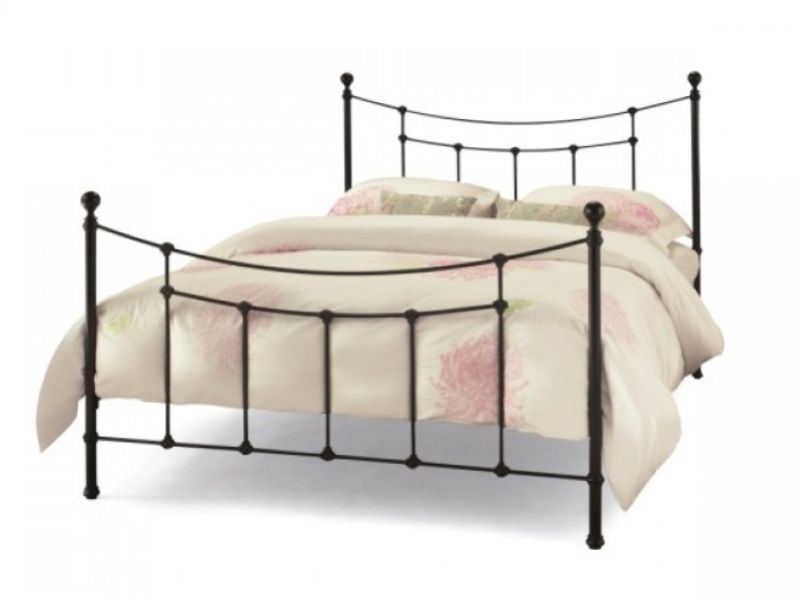 Serene Virginia 4ft6 Double Black Metal Bed Frame