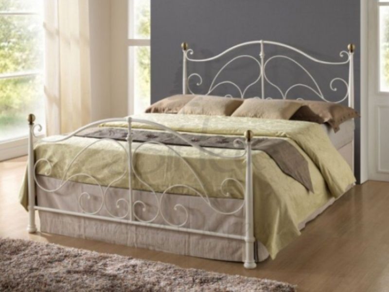 Birlea Milano Cream 4ft Small Double Metal Bed Frame