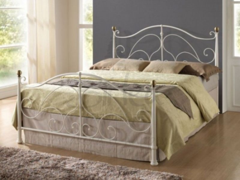 Birlea Milano Cream 5ft Kingsize Metal Bed Frame