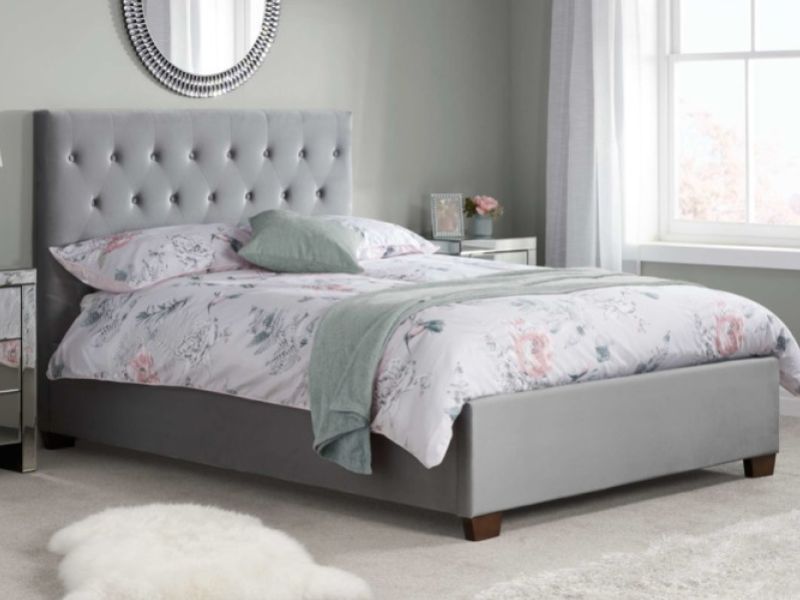 Birlea Cologne 5ft Kingsize Grey Fabric Bed Frame