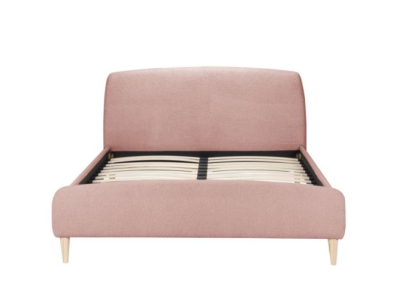 Birlea Otley 5ft Kingsize Blush Pink Teddy Fabric Bed Frame