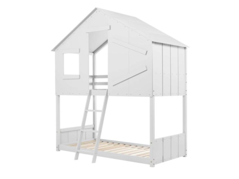 Birlea Safari 3ft Single White Wooden Bunk Bed