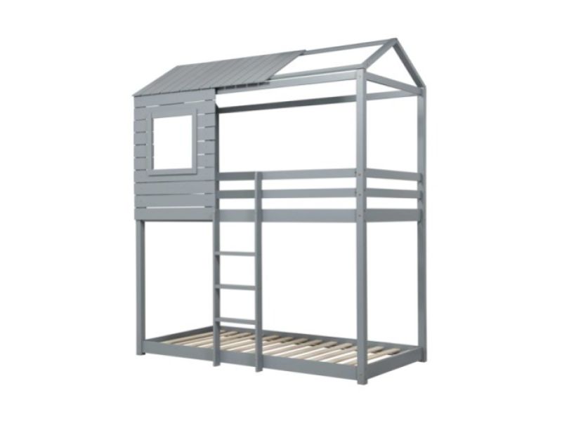 Birlea Adventure 3ft Single Grey Wooden Bunk Bed