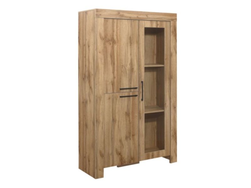 Birlea Compton Oak Finish Display Cabinet