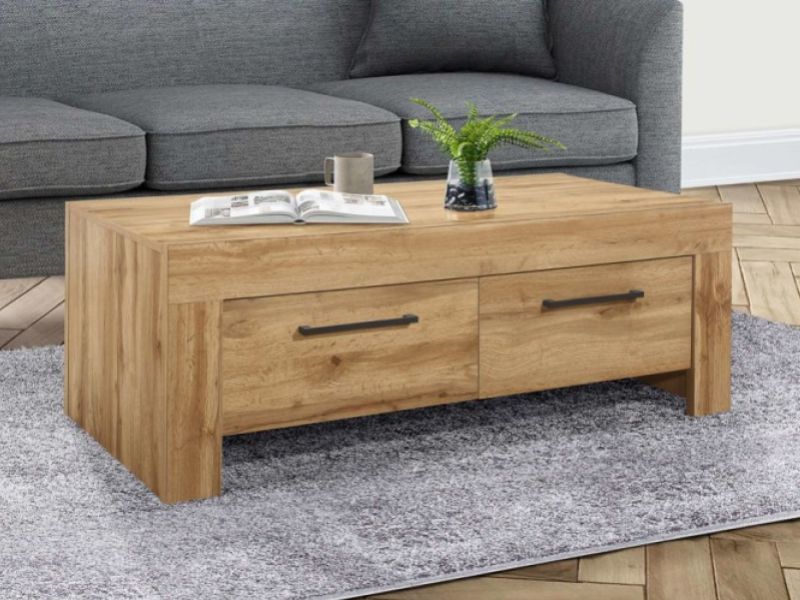 Birlea Compton Oak Finish 4 Drawer Coffee Table