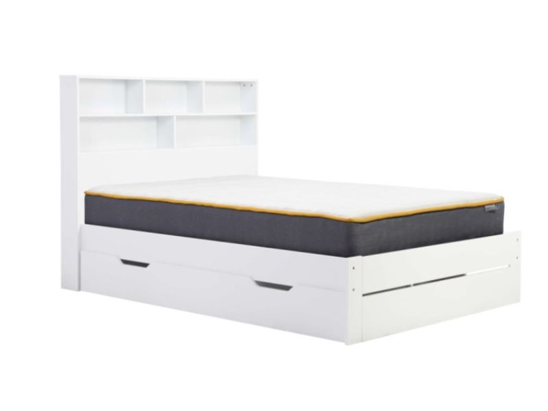 Birlea Alfie 4ft6 Double White Storage Bed With Drawer