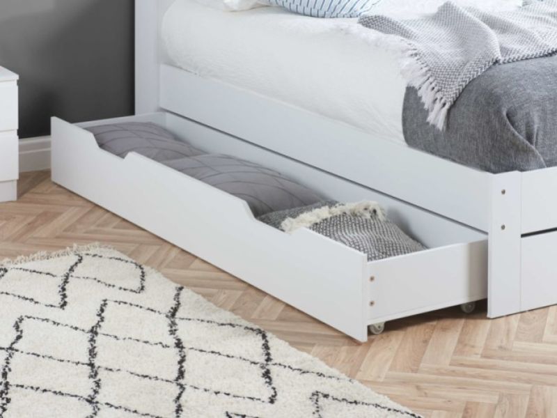 Birlea Alfie 4ft Small Double White Storage Bed With Drawer