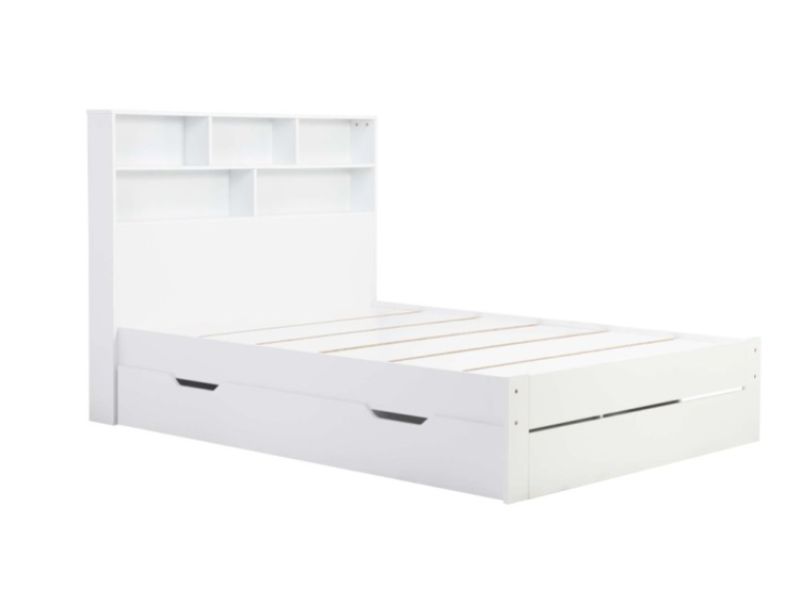 Birlea Alfie 4ft Small Double White Storage Bed With Drawer