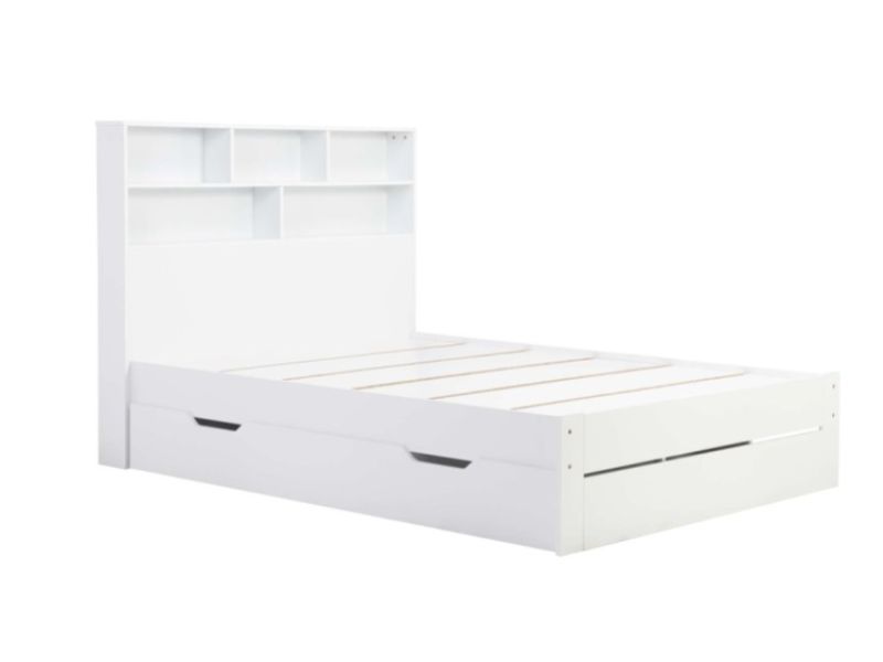 Birlea Alfie 4ft6 Double White Storage Bed With Drawer