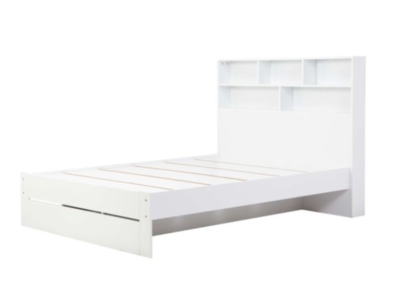 Birlea Alfie 4ft6 Double White Storage Bed With Drawer