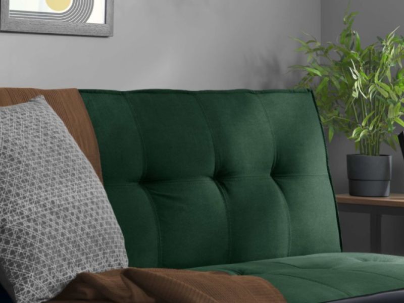 Birlea Aurora Green Velvet Fabric Sofa Bed