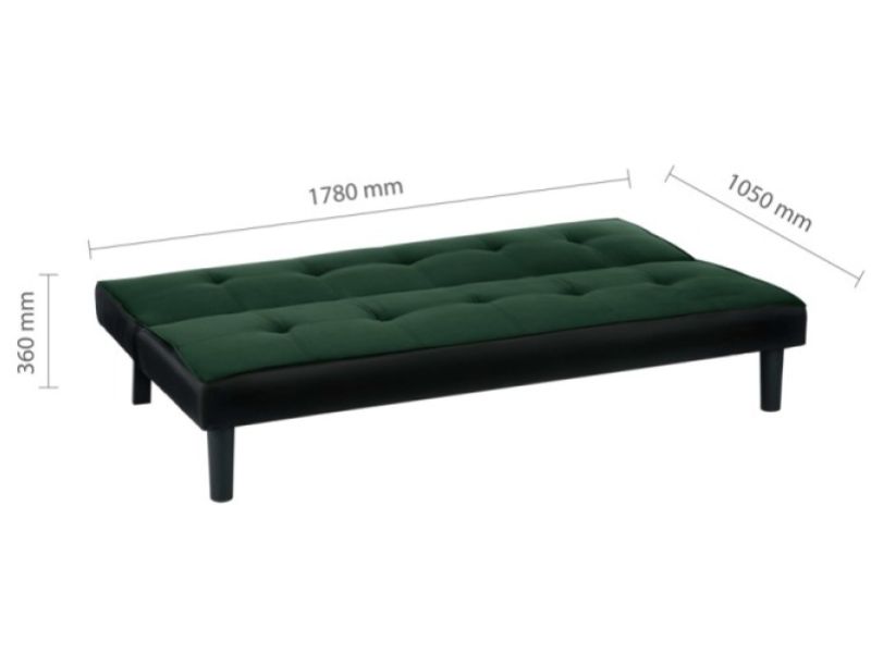 Birlea Aurora Green Fabric Sofa Bed