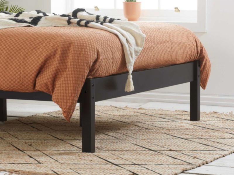 Birlea Nova 5ft Kingsize Black Wooden Bed Frame