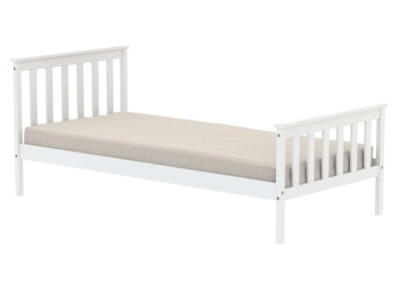 Birlea Oxford 3ft Single White Wooden Bed Frame