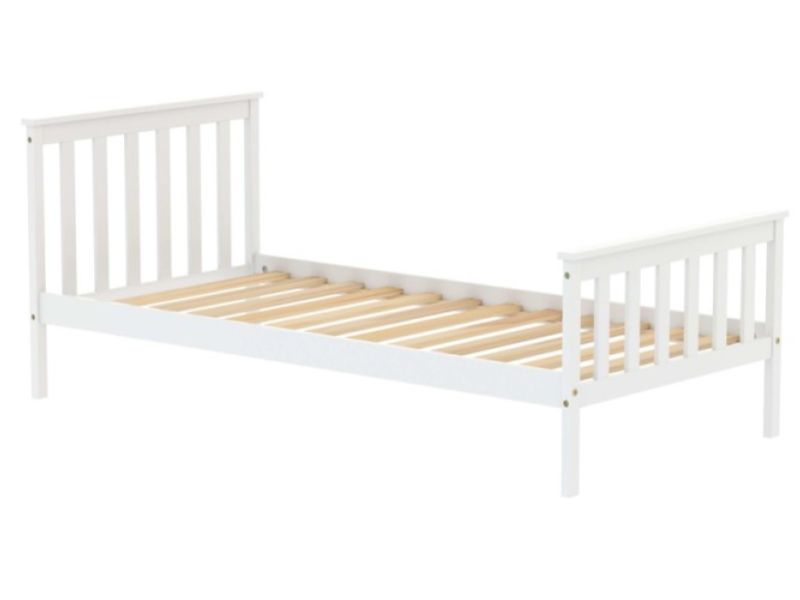 Birlea Oxford 3ft Single White Wooden Bed Frame