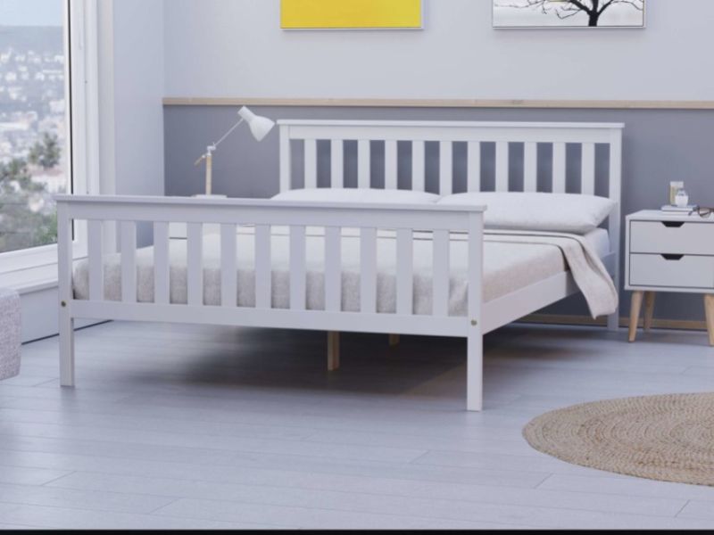 Birlea Oxford 4ft Small Double White Wooden Bed Frame