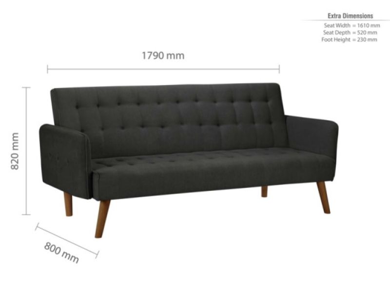 Birlea Hudson Fabric Sofa Bed