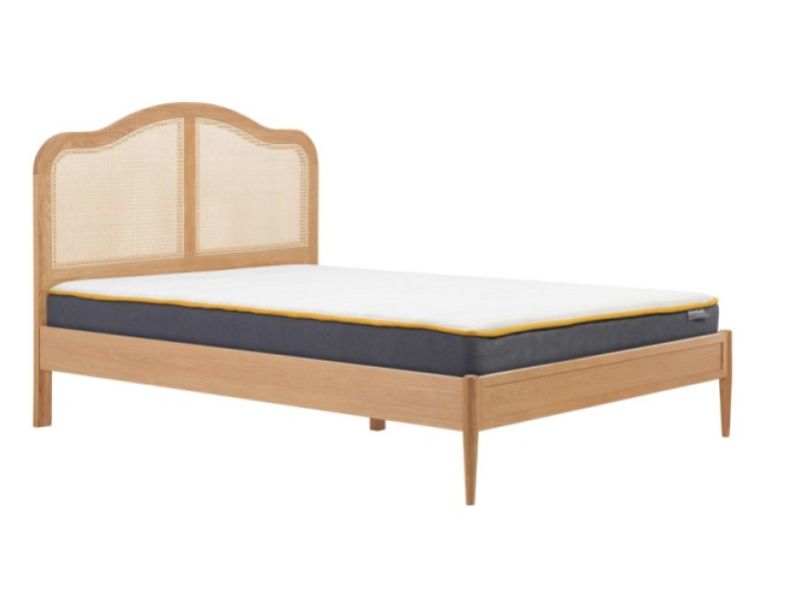 Birlea Leonie Oak And Rattan 6ft Super Kingsize Bed Frame