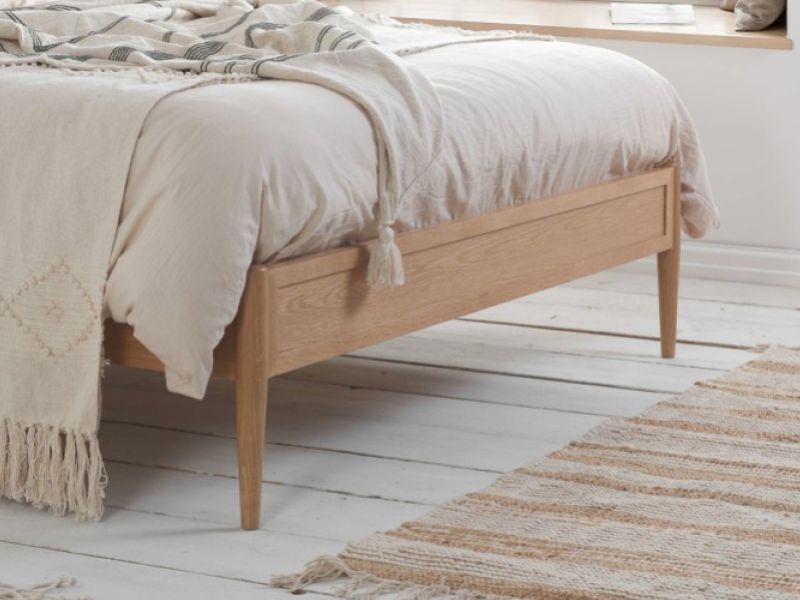 Birlea Leonie Oak And Rattan 4ft6 Double Bed Frame