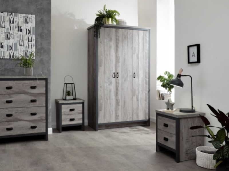 GFW Boston 4 Piece Bedroom Set In Grey