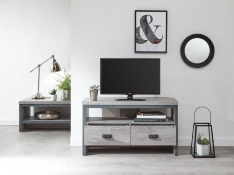 GFW Boston Corner TV Unit In Grey