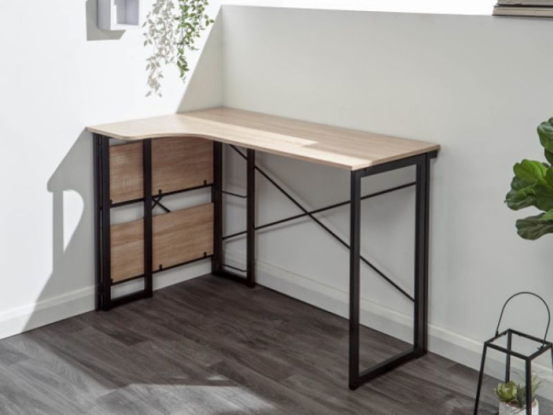 GFW Bramwell Folding Corner Desk Left