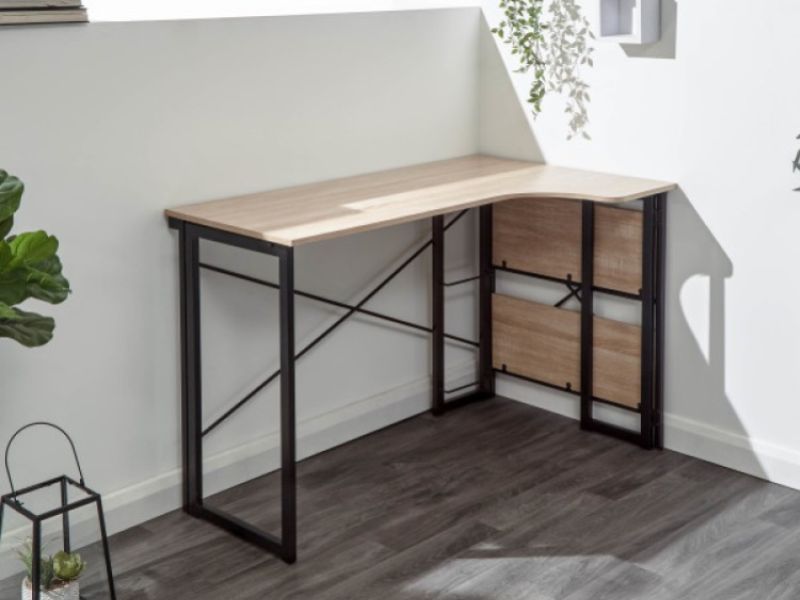 GFW Bramwell Folding Corner Desk Right