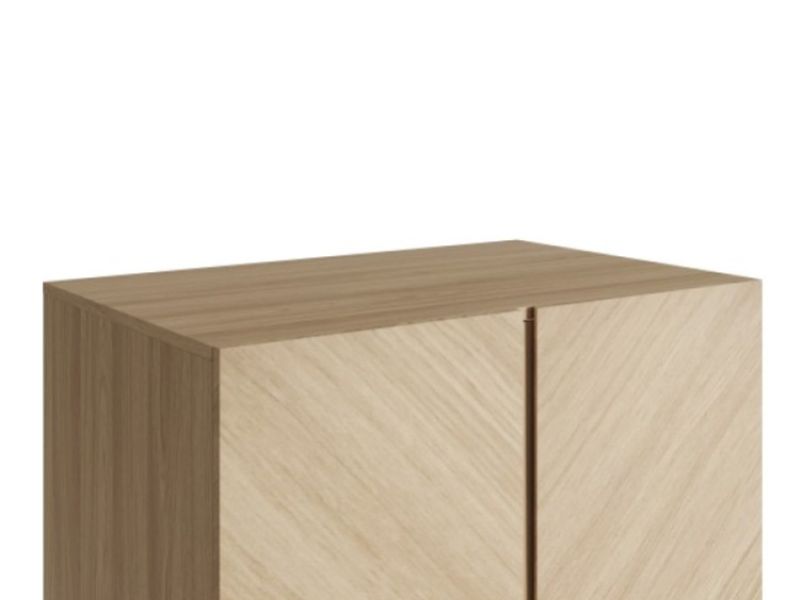 GFW Catania 2 Door 1 Drawer Wardrobe In Euro Oak