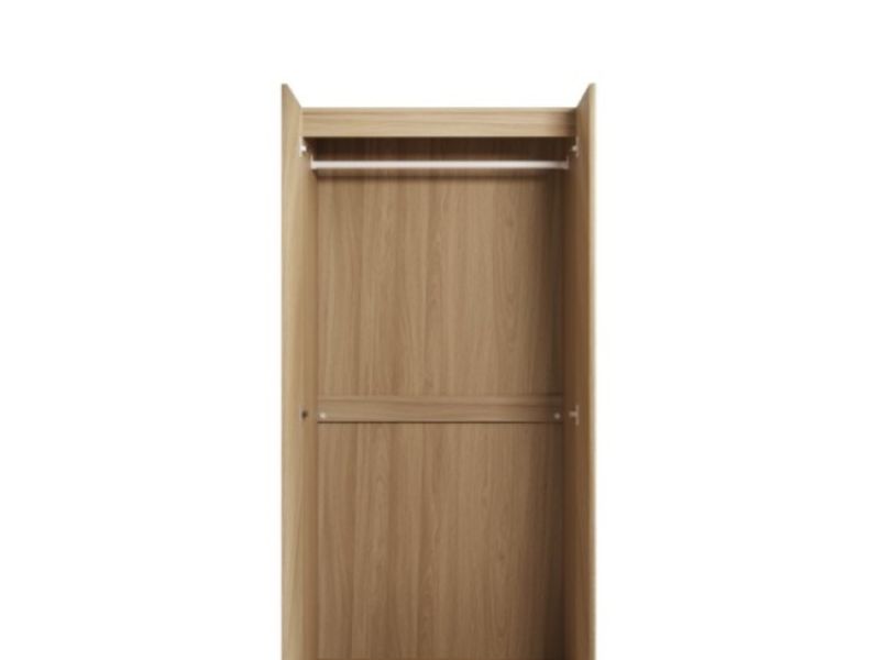 GFW Catania 2 Door 1 Drawer Wardrobe In Euro Oak