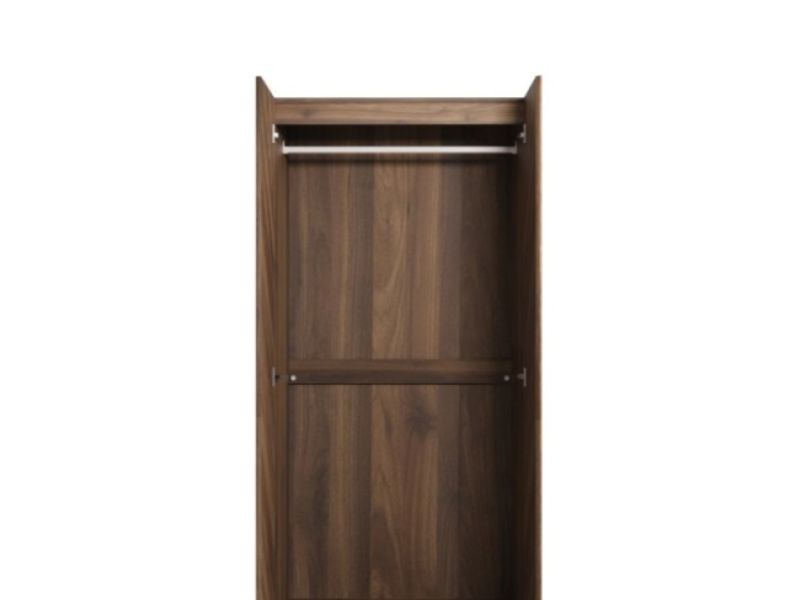 GFW Catania 2 Door 1 Drawer Wardrobe In Royal Walnut