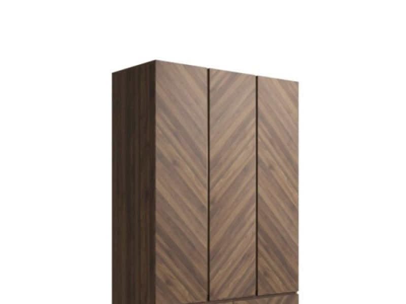 GFW Catania 3 Door 4 Drawer Wardrobe In Royal Walnut