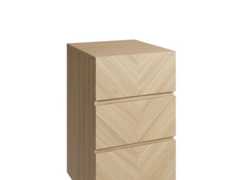 GFW Catania 3 Drawer Bedside In Euro Oak