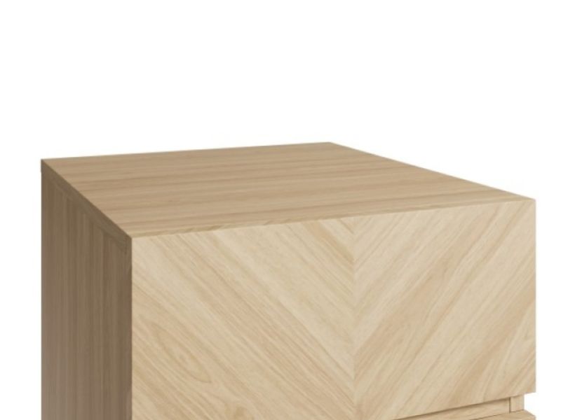 GFW Catania 3 Drawer Bedside In Euro Oak