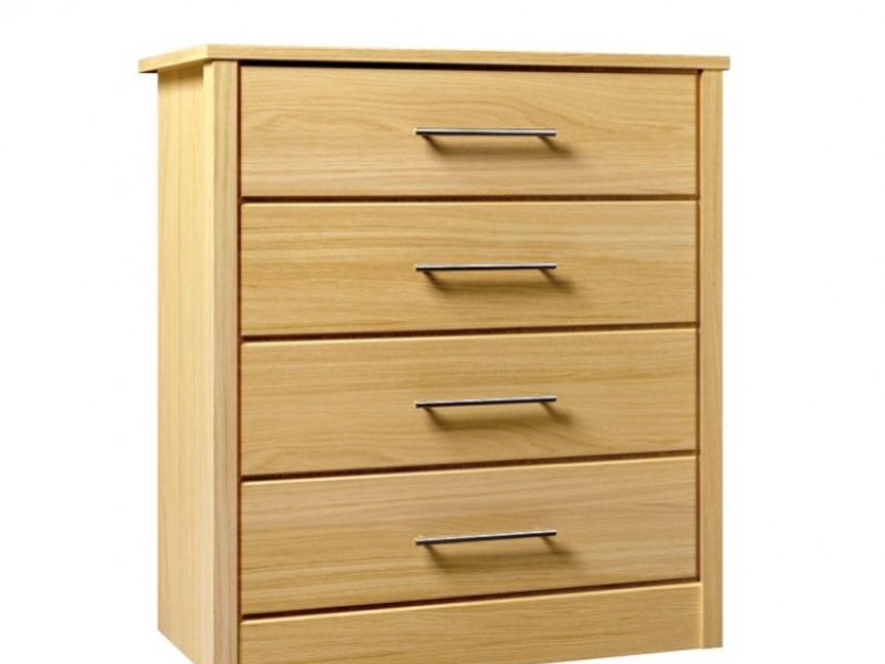 Kingstown Serena Oak 4 Drawer Large Chest of Drawers