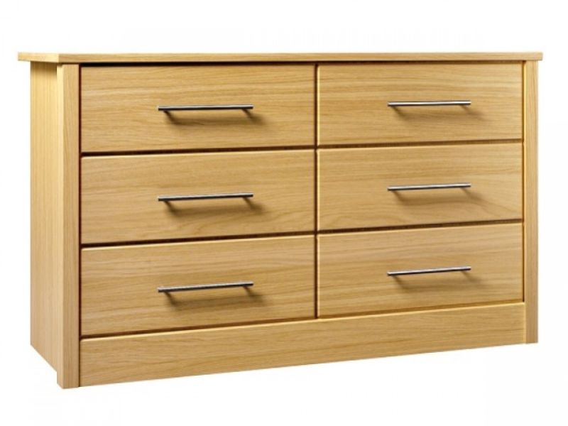 Kingstown Serena Oak 6 Drawer Chest of Drawers