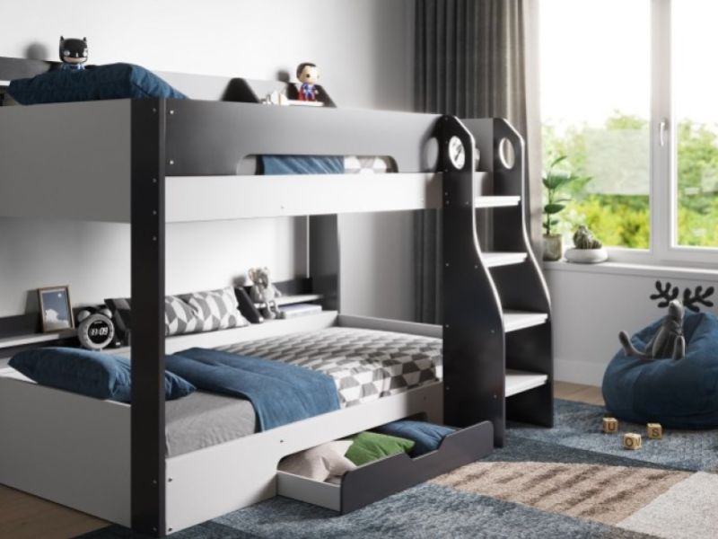 Flair Furnishings Flick Grey Bunk Bed