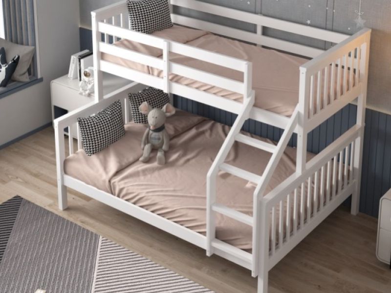 Flair Furnishings Zoom Triple Bunk Bed In White