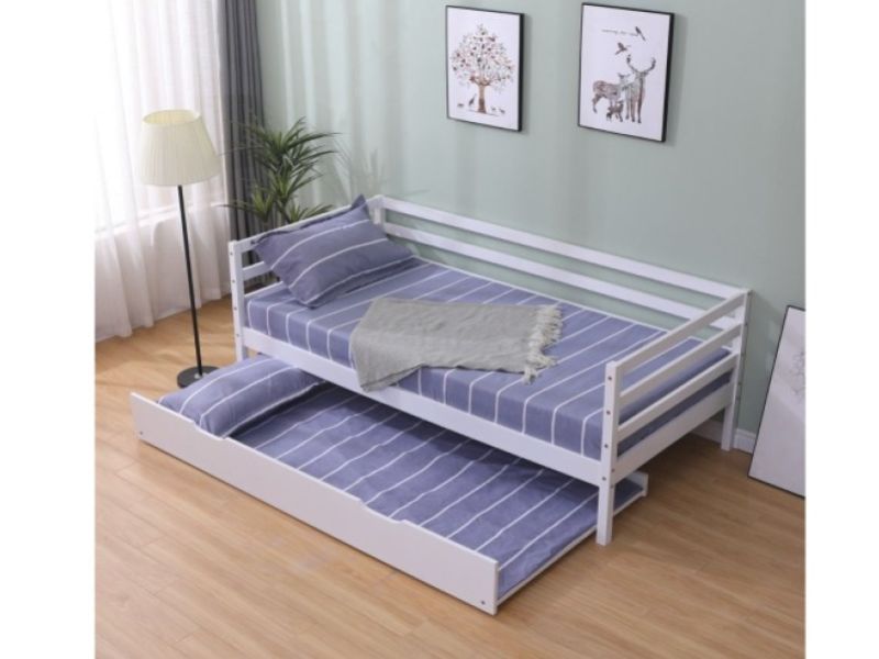 Flair Furnishings Cloud 3ft Single White Wooden Guest Day Bed Frame