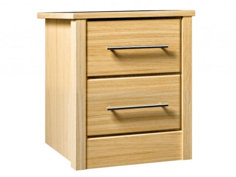 Kingstown Serena Oak 2 Drawer Bedside Cabinets