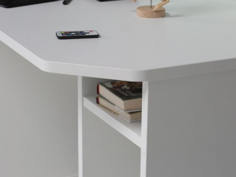 Flair Furnishings Power Z Gaming Desk In White